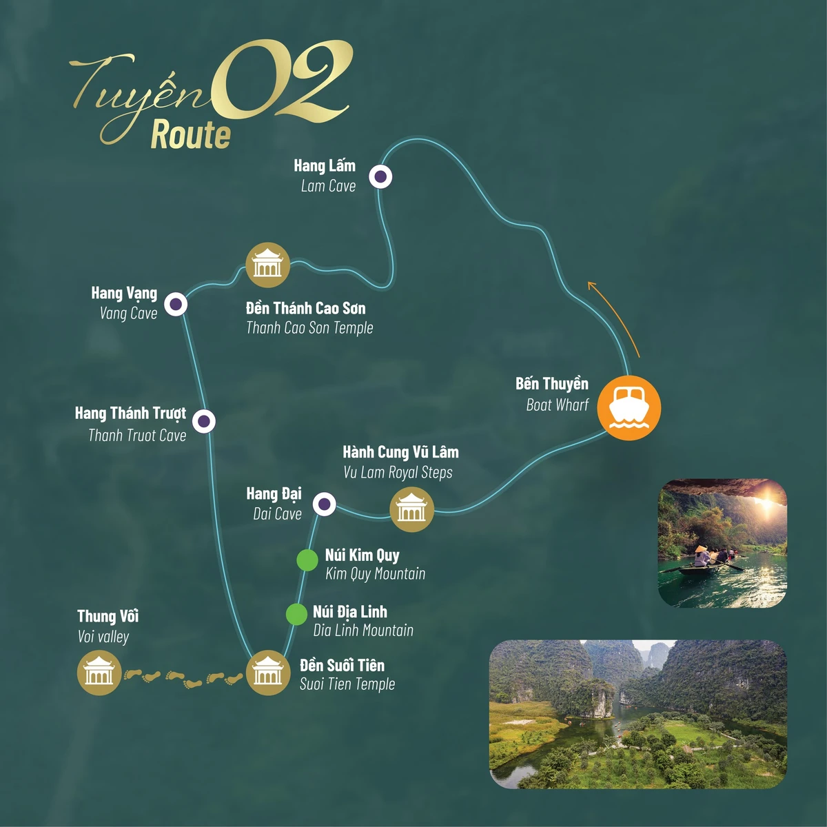 Sơ đồ tuyến 2 Tràng An