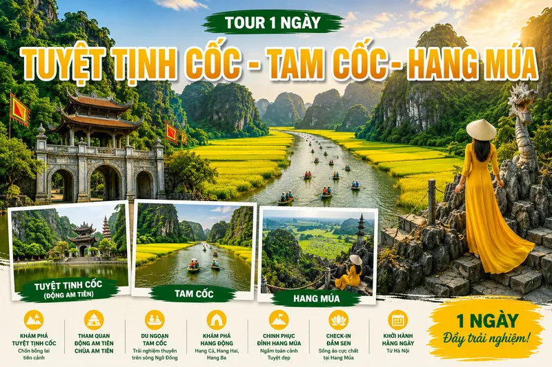 Tuyet Tinh Coc Tour – Tam Coc – Mua Cave 1 Day